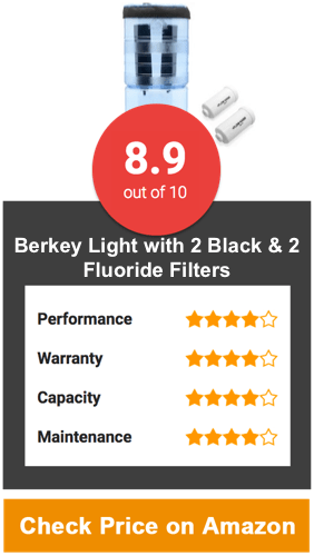 Berkey Light with 2 Black Filters and 2 Fluoride Filters