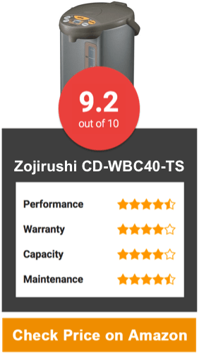 Zojirushi CD-WBC40-TS Water Boiler & Dispenser