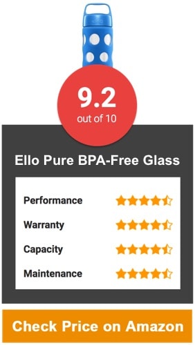 Ello Pure BPA-Free Glass Water Bottle