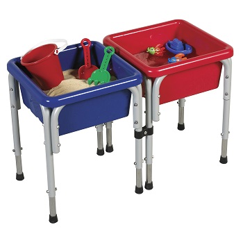 ECR4Kids 2 Station Sq Sand & Water Play Table